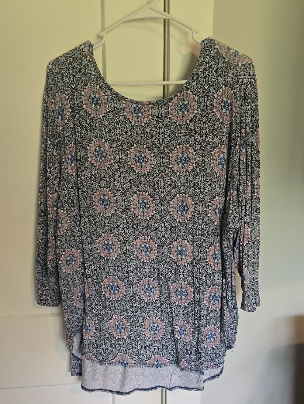 Philosophy Floral Paisley Top - Navy, Pink, Blue